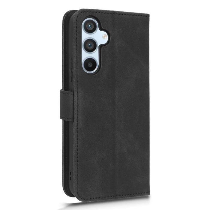Phone Case For Samsung Galaxy A54 5G Skin-Touch Feeling Flip Leather Wallet Cover Foldable Stand - Black - 6
