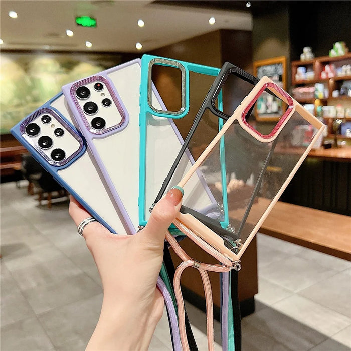Thickend Phone Case for Samsung Galaxy S23 Ultra, Electroplating Lens Frame TPU + Acrylic Anti-scratch Phone Cover - Blue - 7
