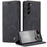 CASEME 013 Series For Samsung Galaxy S23 Stand Function PU Leather Wallet Case Magnetic Auto-absorbed Phone Case - Black - 1