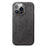 For iPhone 12 / 12 Pro 6.1 inch Back Cover, Compatible with MagSafe Scratch Proof Suede Coated PC Phone Case with Metal Button - Black - 1