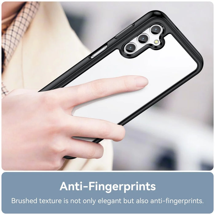 For Samsung Galaxy A14 5G / 4G Phone Case, Scratch Resistant TPU Bumper+Acrylic Back Shell Protective Cover - Black - 5