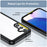 For Samsung Galaxy A14 5G / 4G Phone Case, Scratch Resistant TPU Bumper+Acrylic Back Shell Protective Cover - Black - 6