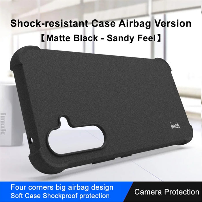 IMAK For Samsung Galaxy A54 5G Four Corners Airbag Drop-proof Case Soft TPU Matte Surface Protective Cover - Black - 2
