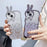 Shockproof Case for iPhone 14 Rabbit Design Electroplating Phone Case Gradient Glitter Soft TPU Cover - Purple - 5