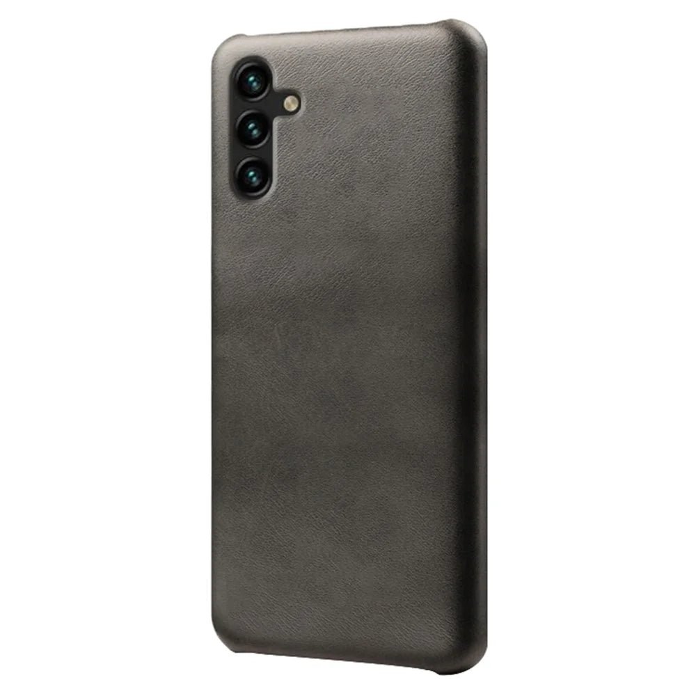 Protective Phone Cover For Samsung Galaxy A54 5G, Calf Textured PU Leather Coated PC Mobile Phone Case - Black - 1