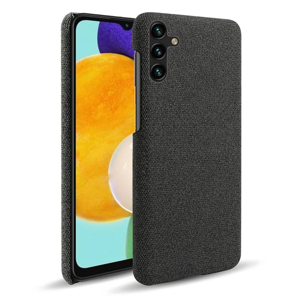 For Samsung Galaxy A54 5G Solid Color Hard PC Cloth Texture Scratch-resistant Phone Cover - Black - 1