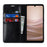 For Sharp Aquos Sense 7 Plus Supporting Stand Flip Wallet Crazy Horse Texture Genuine Leather Cover Magnetic Phone Case - Black - 2
