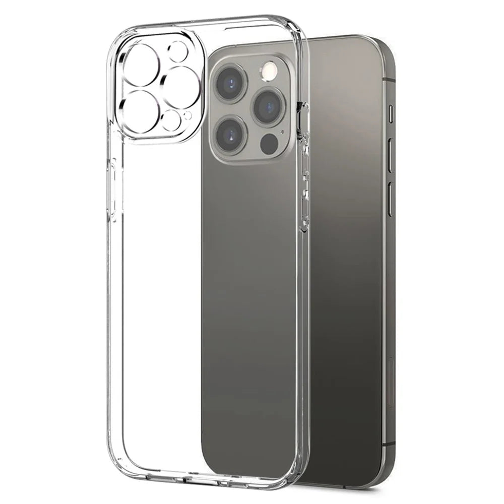 NORTHJO For iPhone 13 Pro 6.1 inch 2-in-1 Anti-fall Soft TPU Phone Case Protective Back Cover + Ultra Clear Tempered Glass Screen Protector - Transparent - 3