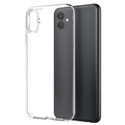 NORTHJO For Samsung Galaxy A04 4G (164.4 x 76.3 x 9.1 mm) 2-in-1 Anti-fall Soft TPU Phone Cover + Anti-scratch Anti-explosion Tempered Glass Screen Protector - Transparent - 2