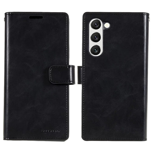 MERCURY GOOSPERY Mansoor Series for Samsung Galaxy S23 Multiple Card Slots Leather Phone Case Anti-scratch Wallet Cover - Black - 1