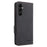 Scratch Proof Phone Cover for Samsung Galaxy A34 5G, Hardware Decor Dual Magnetic Clasp Wallet Foldable Stand PU Leather Phone Case - Black - 6