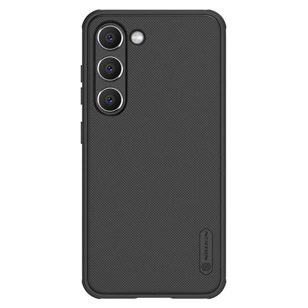 NILLKIN Super Frosted Shield Pro for Samsung Galaxy S23 Matte Finish Phone Case Anti-drop Soft TPU Hard PC Protective Cover - Black - 1