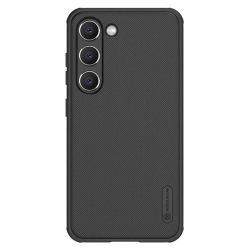 NILLKIN Super Frosted Shield Pro for Samsung Galaxy S23 Matte Finish Phone Case Anti-drop Soft TPU Hard PC Protective Cover - Black - 1