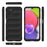 For Samsung Galaxy A03s (164.2mm) Flexible TPU Phone Case Rugged Back Scratch-Resistant Cover - Dark Blue - 6