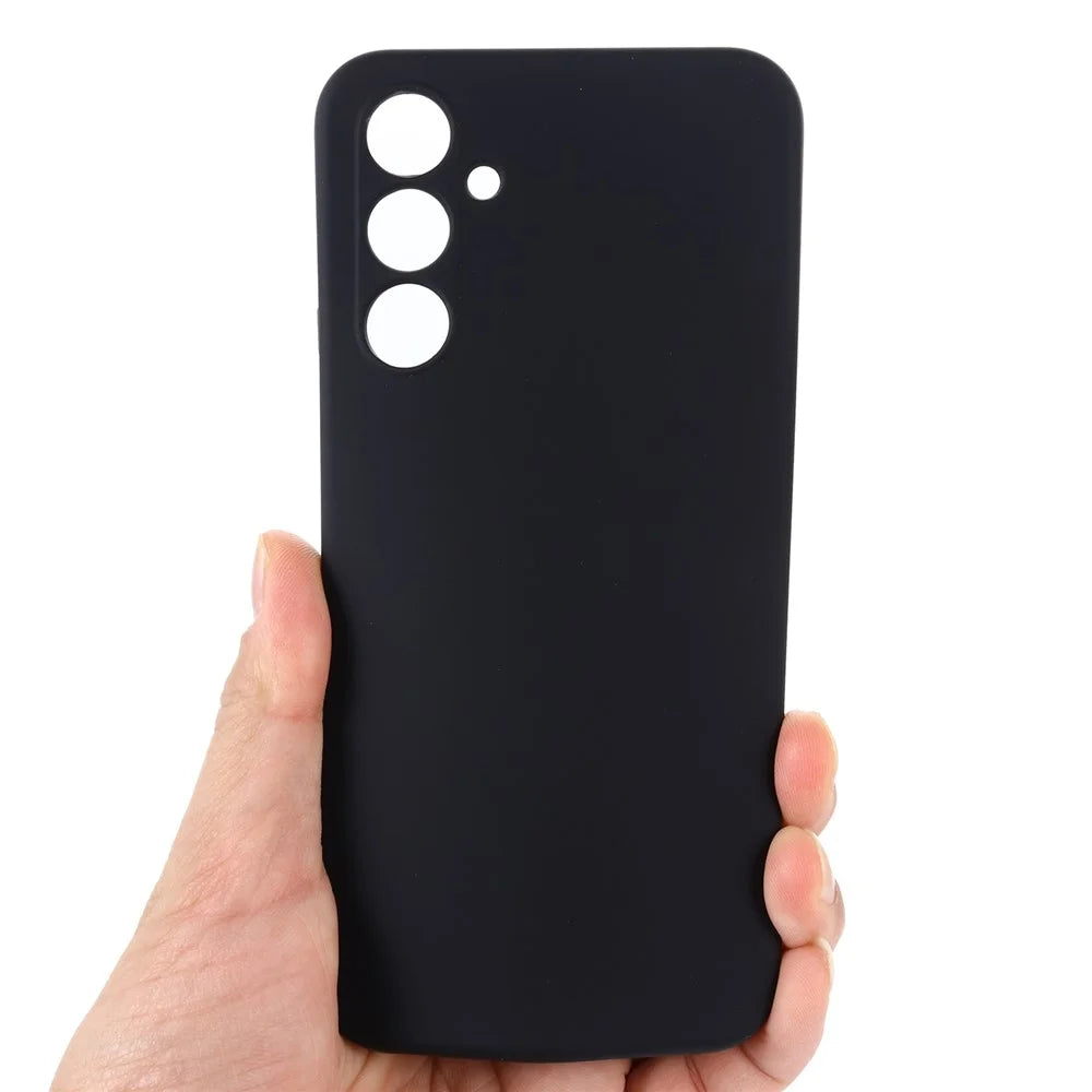 For Samsung Galaxy A54 5G Anti-scratch Liquid Silicone Phone Case Protective Cover with Strap - Black - 5