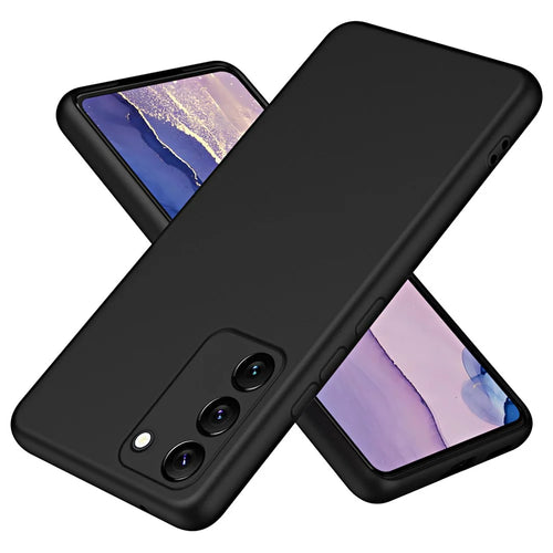 For Samsung Galaxy S23+ 2.2mm Thickness Drop-proof Phone Case Fiber Lining Rubberized Flexible TPU Protective Cover - Black - 1