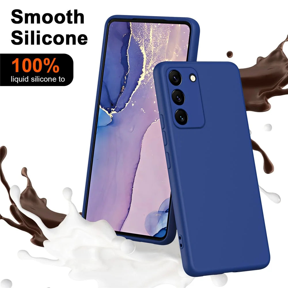 For Samsung Galaxy S23+ 2.2mm Thickness Drop-proof Phone Case Fiber Lining Rubberized Flexible TPU Protective Cover - Black - 2