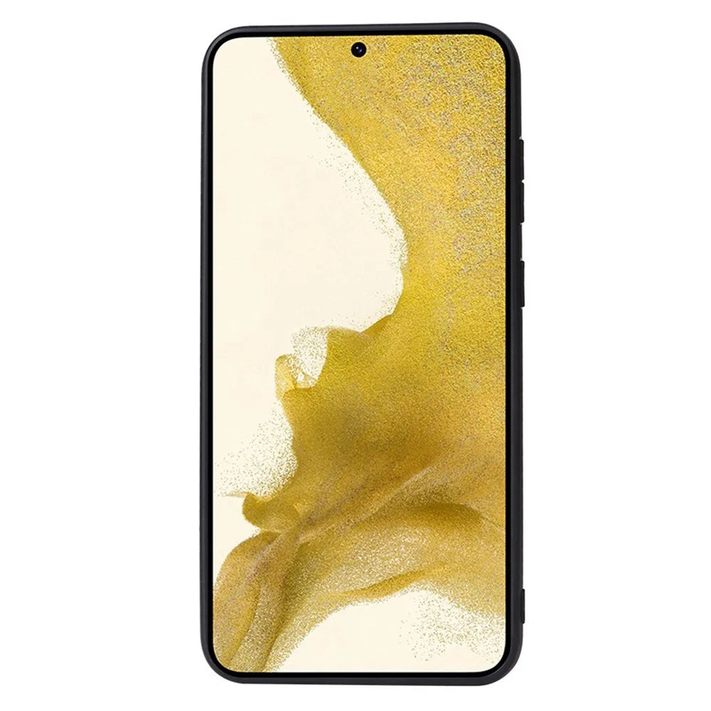 For Samsung Galaxy S23 Textured PU Leather Hybrid Slim Case Soft TPU Hard PC Protective Phone COVER with Ultra Fibrillar Lining - Cross Texture - 3
