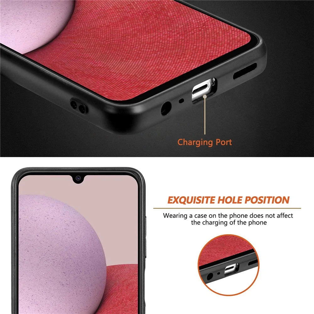 Anti-scratch Phone Case For Samsung Galaxy A14 5G / A14 4G Carbon Fiber Texture PU Leather Coated Soft TPU Anti-fall Phone Cover - Black - 4