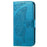 For Samsung Galaxy A14 5G / A14 4G Case Imprinted Butterfly Pattern PU Leather Wallet Cover Stand with Strap - Blue - 6