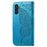 For Samsung Galaxy A14 5G / A14 4G Case Imprinted Butterfly Pattern PU Leather Wallet Cover Stand with Strap - Blue - 7