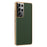 For Samsung Galaxy S23 Ultra Shockproof Phone Cover Camera Protection Genuine Leather Coated PC Electroplating Back Case - Green - 1