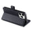 For iPhone 14 Pro PU Leather Stand Case Zipper Pocket Phone Cover with Wrist Strap and Shoulder Strap - Black - 3