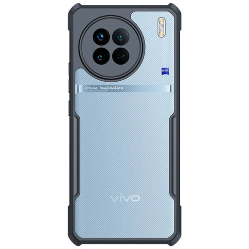 XUNDD For vivo X90 5G Mobile Phone Back Cover Scratch Resistant Acrylic+TPU Phone Case Protective Shell - Black - 1