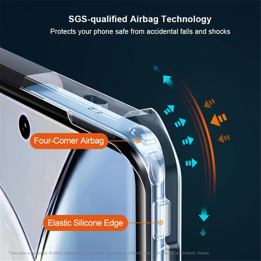 XUNDD For vivo X90 5G Mobile Phone Back Cover Scratch Resistant Acrylic+TPU Phone Case Protective Shell - Black - 2