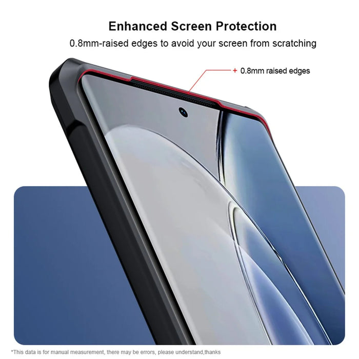 XUNDD For vivo X90 5G Mobile Phone Back Cover Scratch Resistant Acrylic+TPU Phone Case Protective Shell - Black - 5