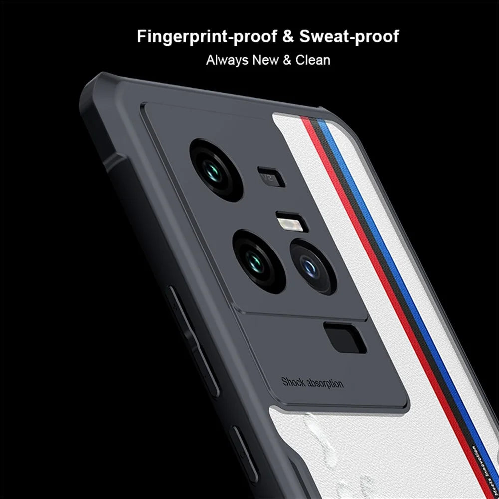 XUNDD For vivo iQOO 11 Pro 5G Bump Proof Mobile Phone Back Cover Acrylic+TPU Phone Case Protective Shell - Black - 4