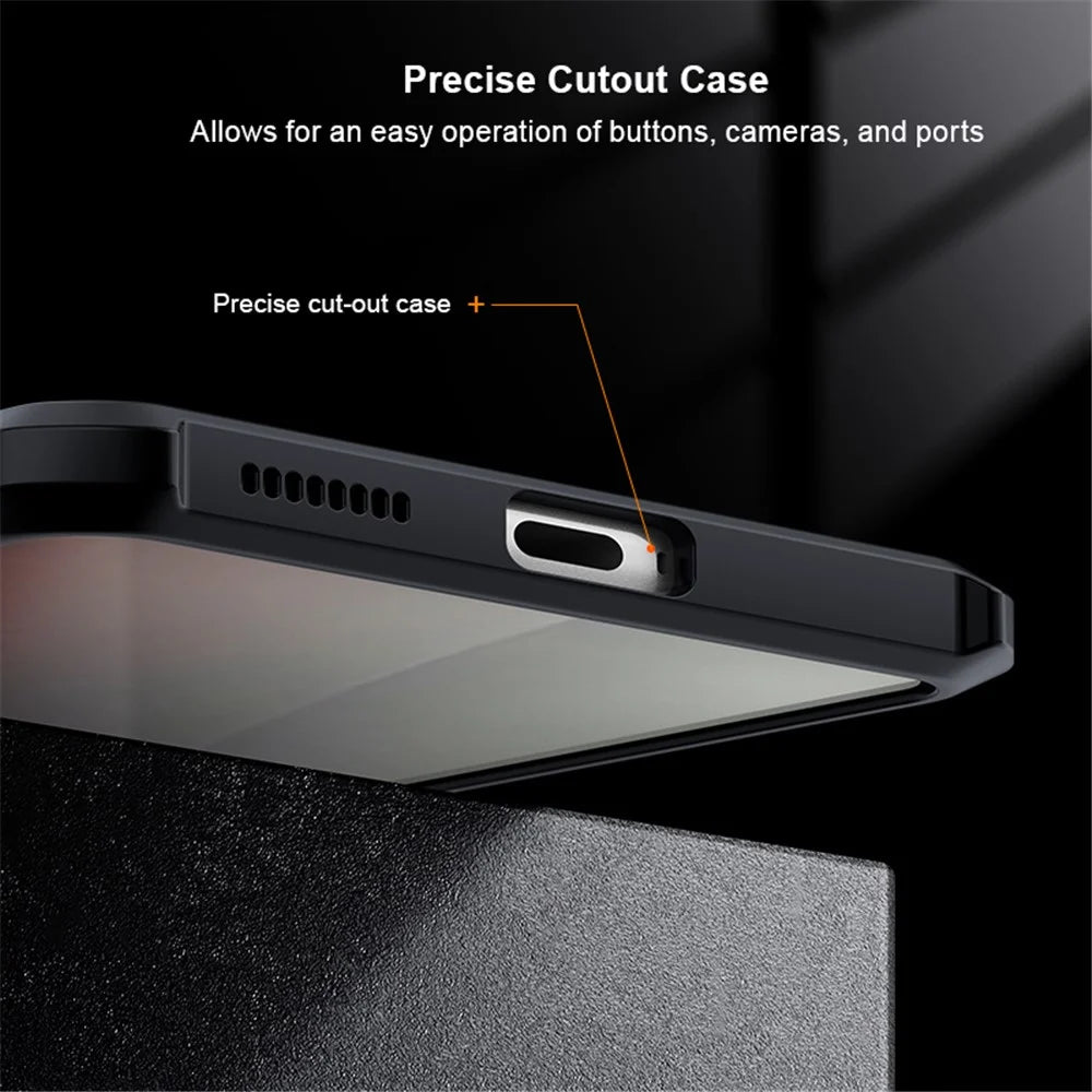 XUNDD For vivo iQOO 11 Pro 5G Bump Proof Mobile Phone Back Cover Acrylic+TPU Phone Case Protective Shell - Black - 6