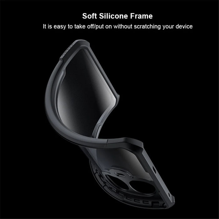 XUNDD Back Cover for Realme 10 4G Fall-proof Acrylic+TPU Phone Case Mobile Phone Protective Shell - Black - 6