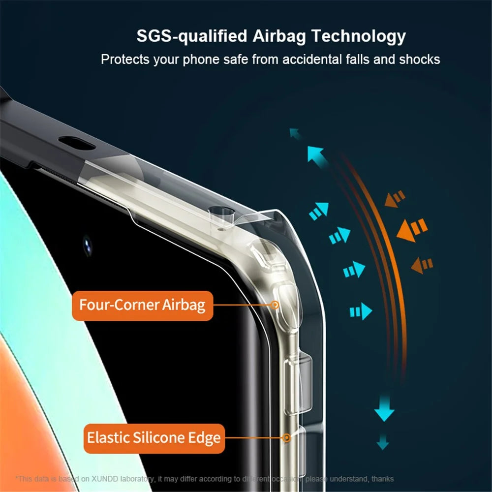 XUNDD Back Cover for Realme 10 Pro 5G Ligthtweight Acrylic+TPU Phone Case Mobile Phone Protective Shell - Black - 2