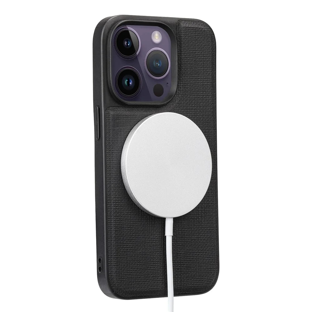 VILI T Series for iPhone 14 Pro Detachable 2-in-1 Drop-proof Phone Cover Magnetic Vertical Open Card Slot Phone Case with Strap - Black - 4