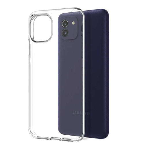 NORTHJO For Samsung Galaxy A03 (164.2mm) 2-in-1 Drop-proof Soft TPU Phone Cover + Anti-scratch HD Tempered Glass Screen Protector - Transparent - 2