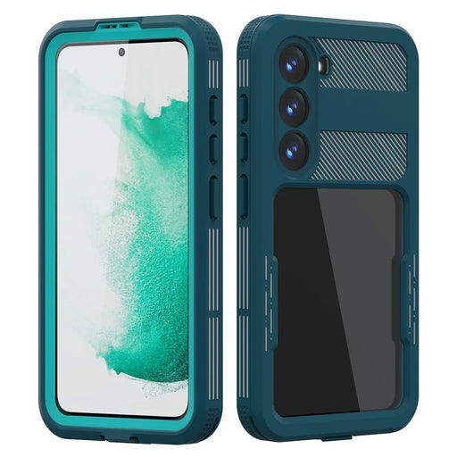 REDPEPPER DOT For Samsung Galaxy S23 IP68 Waterproof Phone Case Transparent Cell Phone Back Cover [Support Fingerprint Unlock] - Green - 1