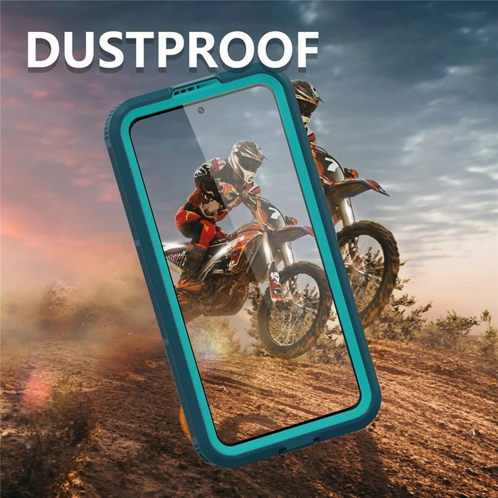 REDPEPPER DOT For Samsung Galaxy S23 IP68 Waterproof Phone Case Transparent Cell Phone Back Cover [Support Fingerprint Unlock] - Green - 5