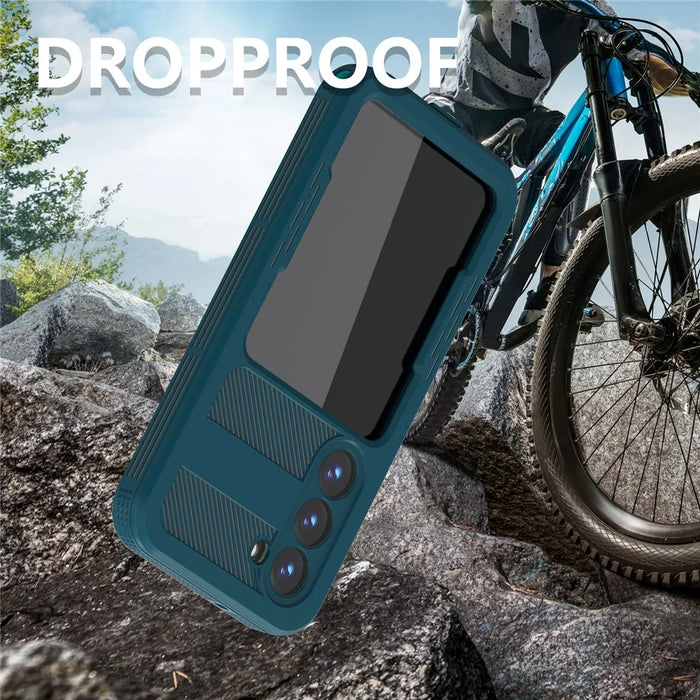 REDPEPPER DOT For Samsung Galaxy S23 IP68 Waterproof Phone Case Transparent Cell Phone Back Cover [Support Fingerprint Unlock] - Green - 6