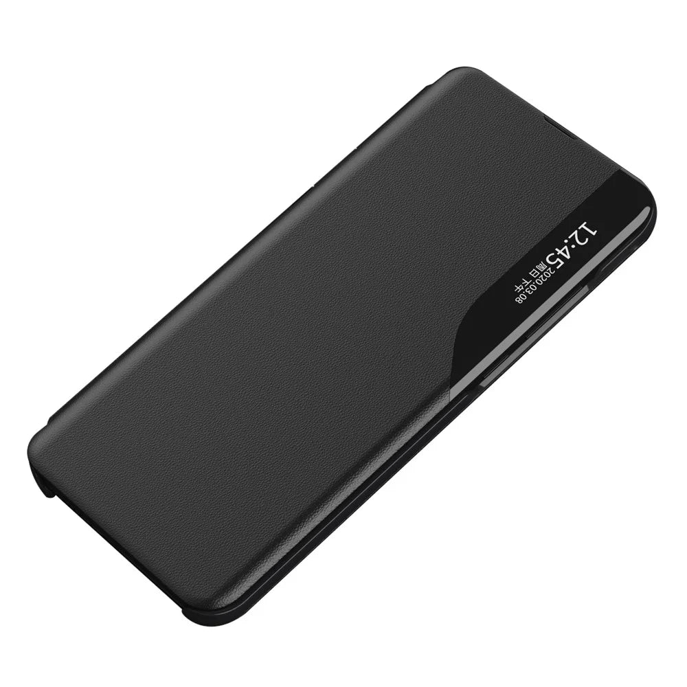 For Samsung Galaxy A54 5G Phone Case Clear View Window Anti-scratch Flip Leather Phone Cover with Stand - Black - 2