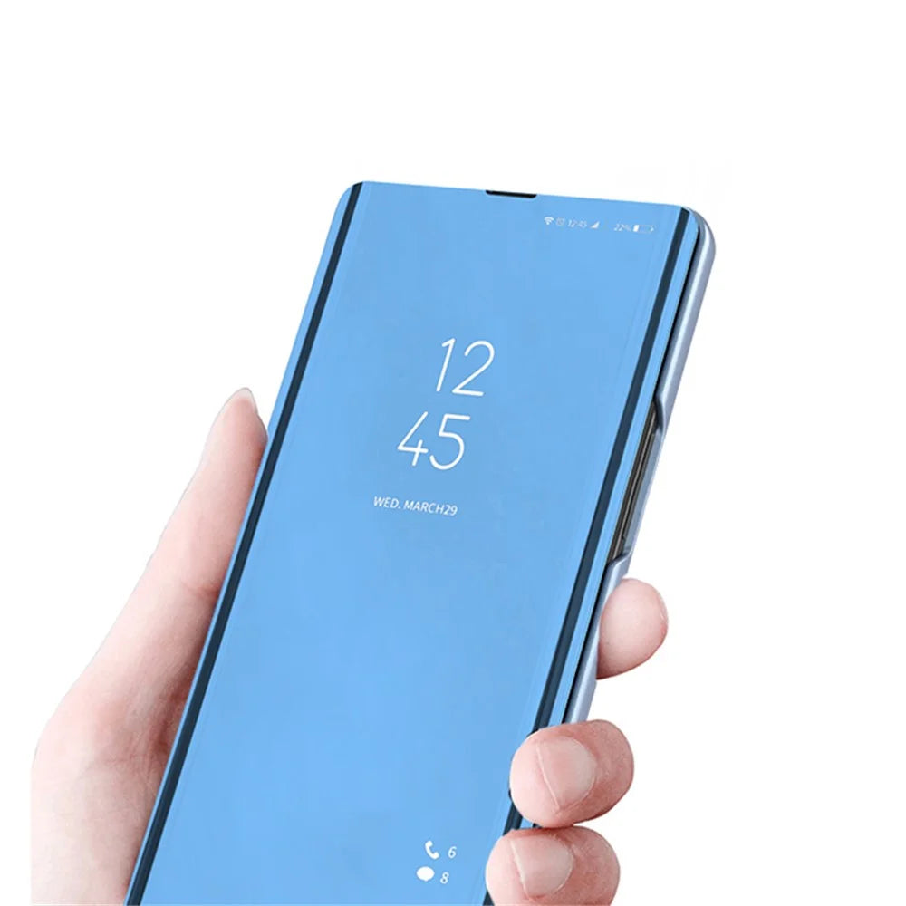 For Samsung Galaxy A54 5G Flip Leather Cover with Stand Full Body Protective Phone Case - Sky Blue - 5