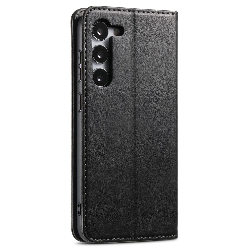 SUTENI For Samsung Galaxy S23+ Wallet Design Fully Wrapped Automatic Closing Flip PU Leather+TPU Cover Case with Stand - Black - 6