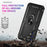 For Samsung Galaxy A14 5G / 4G Military Grade Shockproof Phone Case Ring Kickstand Design PC + TPU Drop-proof Cover - Black - 3