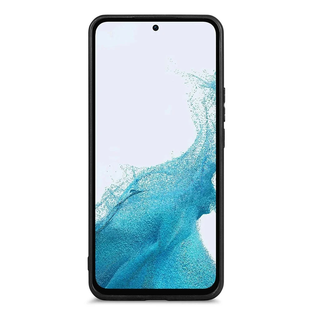 For Samsung Galaxy A54 5G Carbon Fiber Texture PU Leather Coated TPU Protective Case Anti-scratch Cell Phone Cover - Black - 3