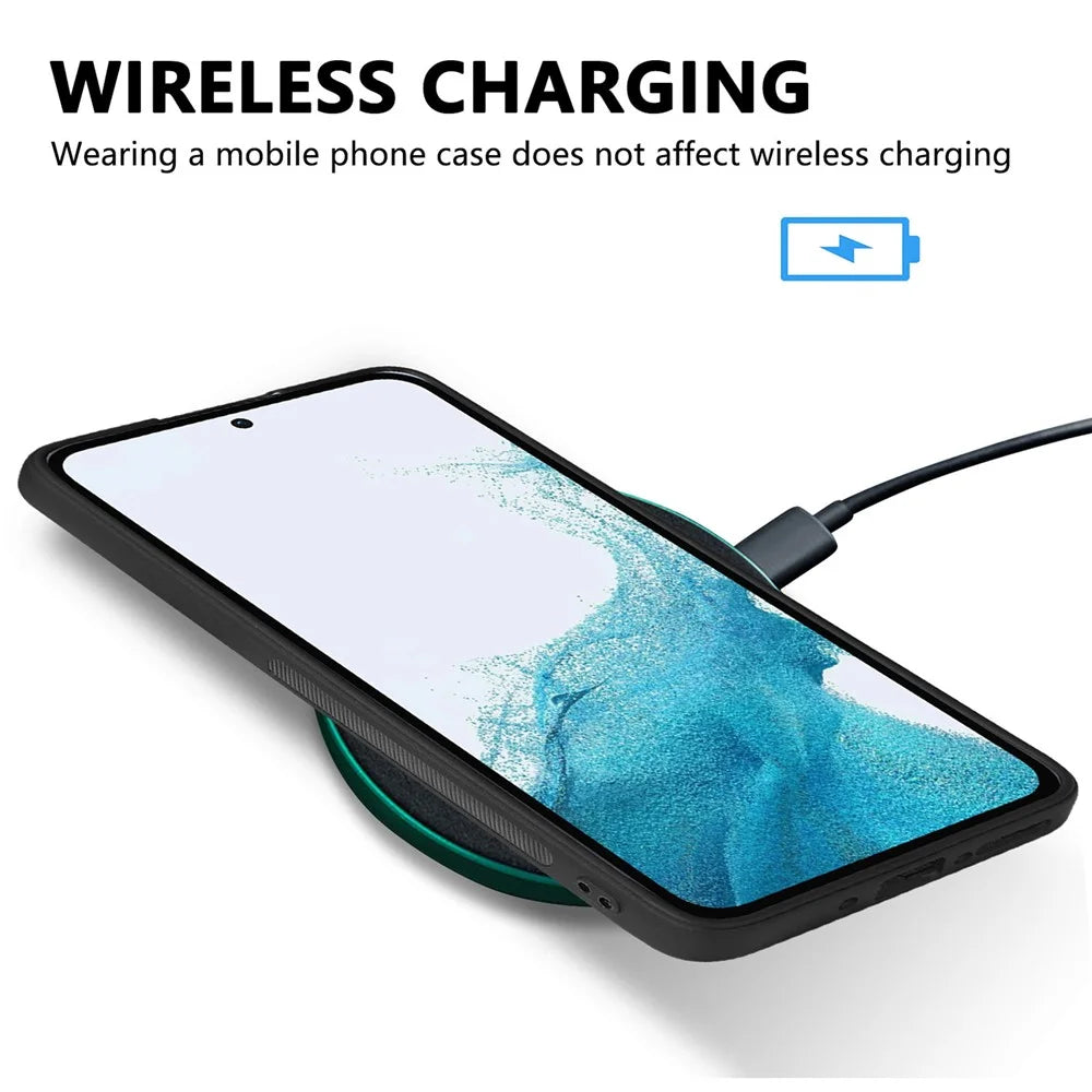 For Samsung Galaxy A54 5G Carbon Fiber Texture PU Leather Coated TPU Protective Case Anti-scratch Cell Phone Cover - Black - 6