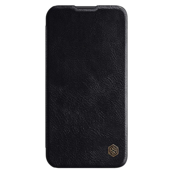 NILLKIN Qin Pro Series for Samsung Galaxy S23+ PU Leather Phone Case Card Holder Folio Flip Cover with Slide Lens Protector - Black - 4