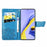 For Samsung Galaxy A51 4G SM-A515 Imprinted Butterfly Pattern Anti-scratch Phone Case PU Leather Stand Wallet Cover with Strap - Blue - 2