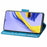 For Samsung Galaxy A51 4G SM-A515 Imprinted Butterfly Pattern Anti-scratch Phone Case PU Leather Stand Wallet Cover with Strap - Blue - 3