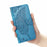 For Samsung Galaxy A51 4G SM-A515 Imprinted Butterfly Pattern Anti-scratch Phone Case PU Leather Stand Wallet Cover with Strap - Blue - 7