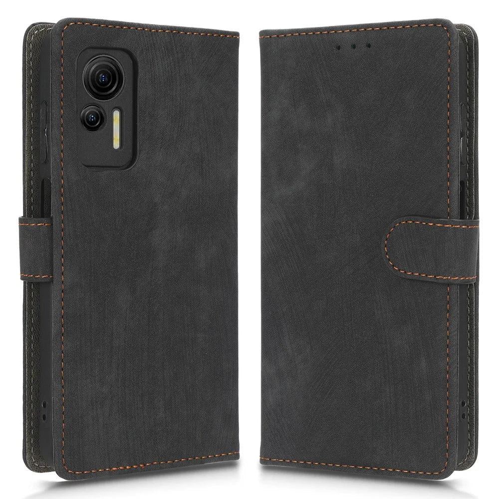 For Ulefone Note 14 Shockproof PU Leather Phone Cover Wallet Stand RFID Blocking Magnetic Mobile Phone Case - Black - 1